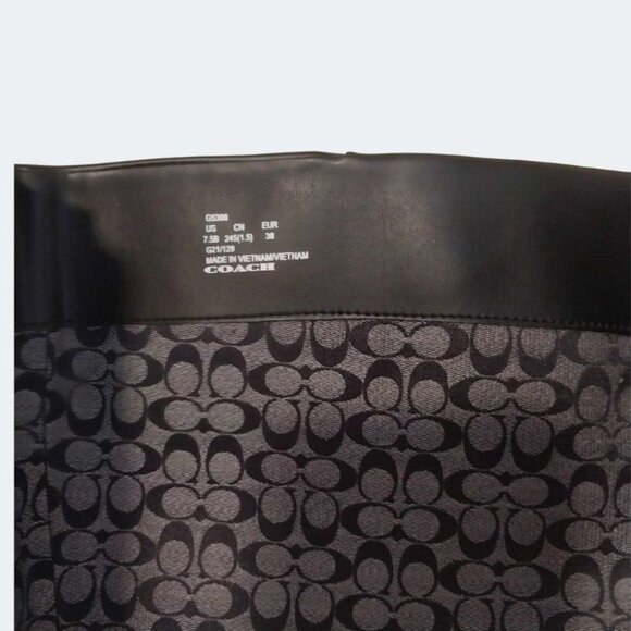 Coach Ingrid Black Leather Boots – Size 7.5 – New in Box - Picture 6 of 7